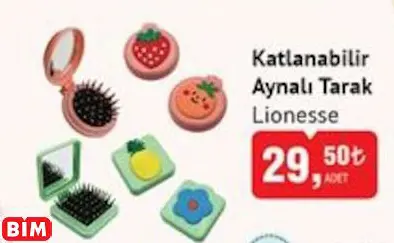 LİONESSE KATLANABİLİR AYNALI TARAK